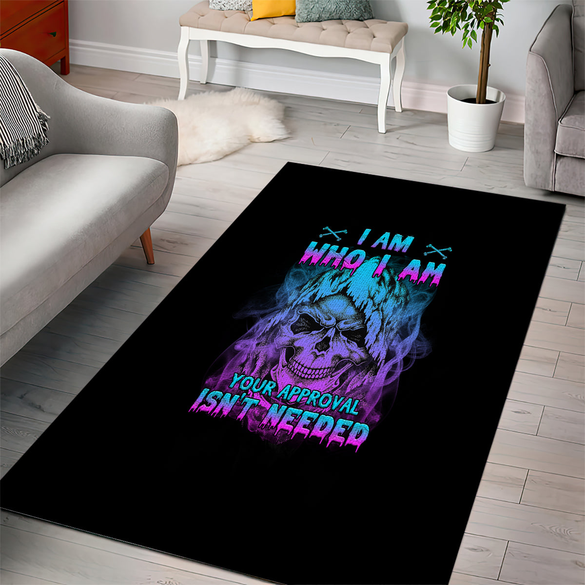 I Am Who I Am Your Approval Isn't Needed Area Rug - Wonder Print Shop
