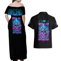 I Am Who I Am Your Approval Isn't Needed Couples Matching Off Shoulder Maxi Dress and Hawaiian Shirt - Wonder Print Shop