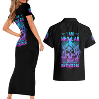 I Am Who I Am Your Approval Isn't Needed Couples Matching Short Sleeve Bodycon Dress and Hawaiian Shirt - Wonder Print Shop