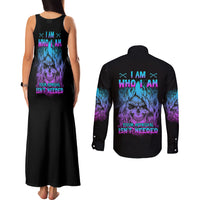 I Am Who I Am Your Approval Isn't Needed Couples Matching Tank Maxi Dress and Long Sleeve Button Shirt - Wonder Print Shop