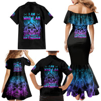 I Am Who I Am Your Approval Isn't Needed Family Matching Mermaid Dress and Hawaiian Shirt - Wonder Print Shop
