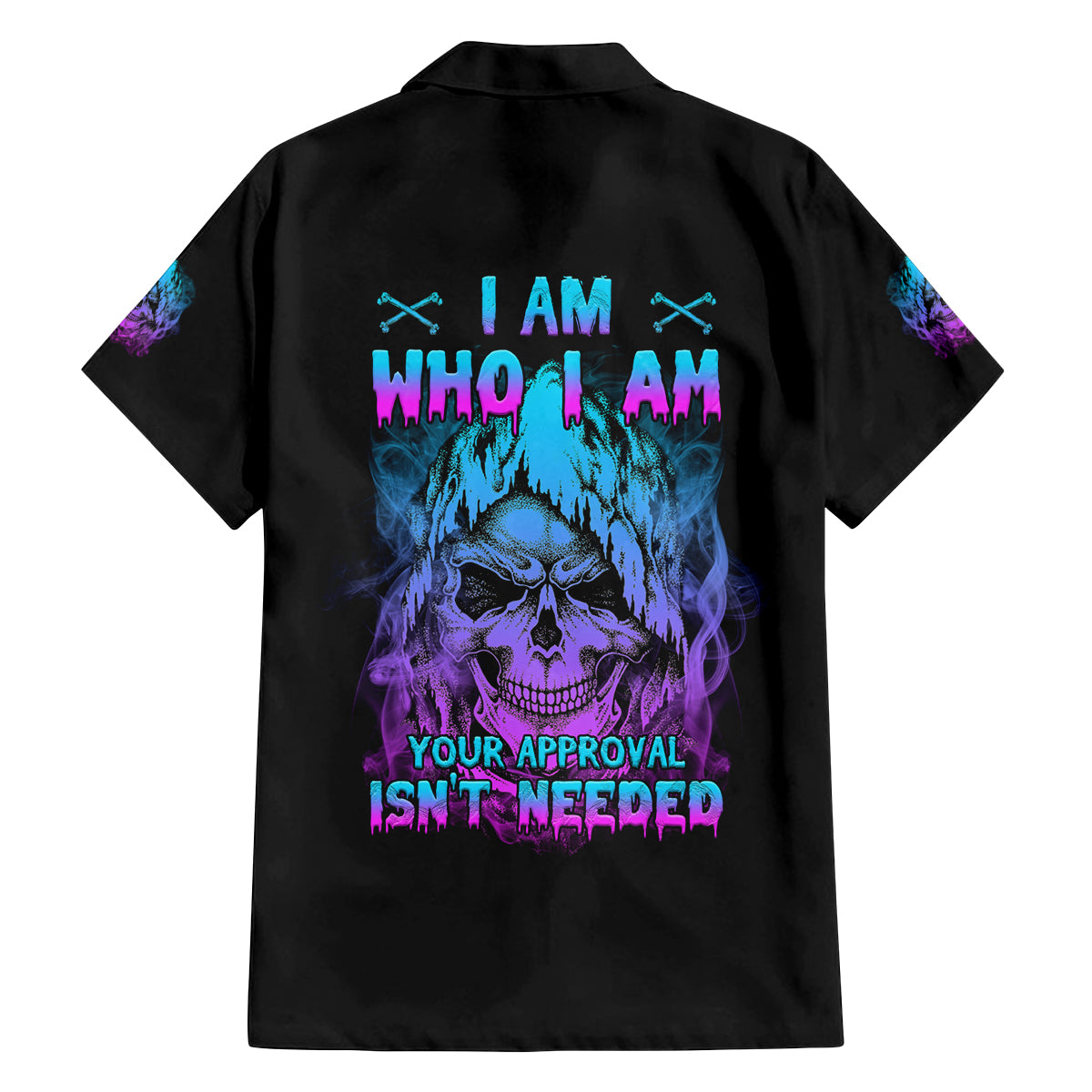 I Am Who I Am Your Approval Isn't Needed Family Matching Off Shoulder Long Sleeve Dress and Hawaiian Shirt - Wonder Print Shop