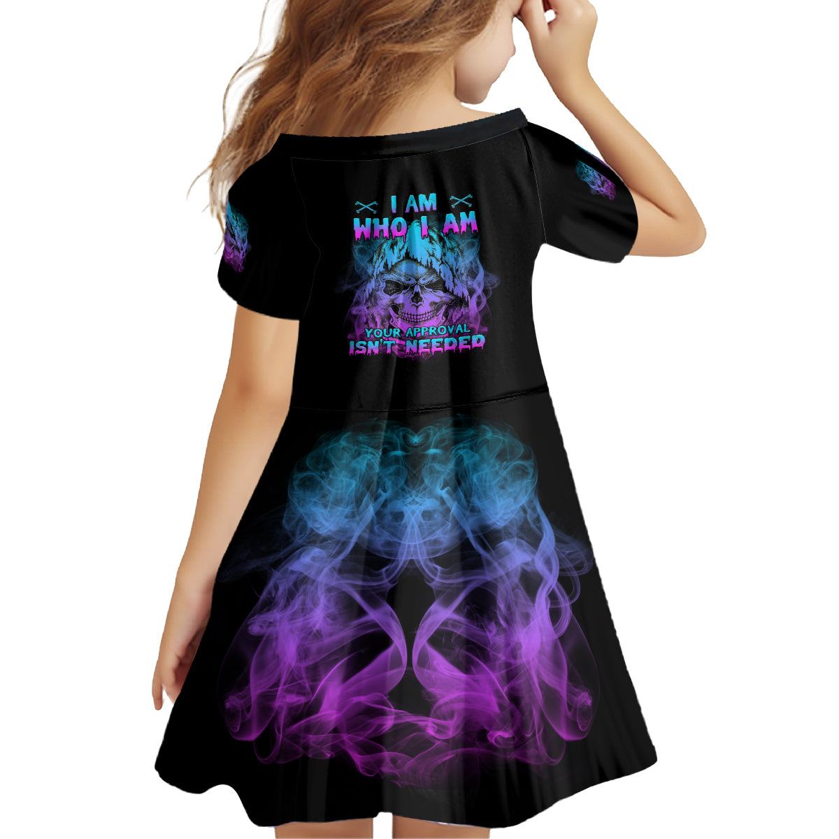 I Am Who I Am Your Approval Isn't Needed Family Matching Off Shoulder Short Dress and Hawaiian Shirt - Wonder Print Shop