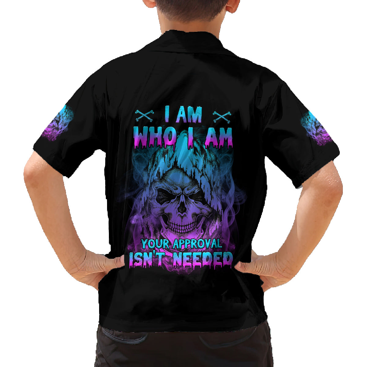 I Am Who I Am Your Approval Isn't Needed Family Matching Puletasi Dress and Hawaiian Shirt - Wonder Print Shop