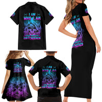 I Am Who I Am Your Approval Isn't Needed Family Matching Short Sleeve Bodycon Dress and Hawaiian Shirt - Wonder Print Shop