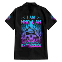 I Am Who I Am Your Approval Isn't Needed Family Matching Short Sleeve Bodycon Dress and Hawaiian Shirt - Wonder Print Shop