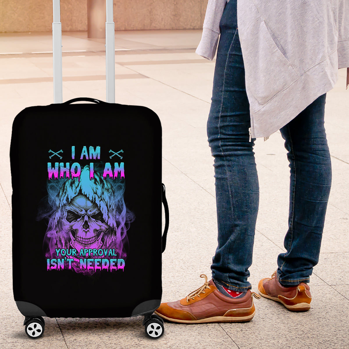 I Am Who I Am Your Approval Isn't Needed Luggage Cover - Wonder Print Shop