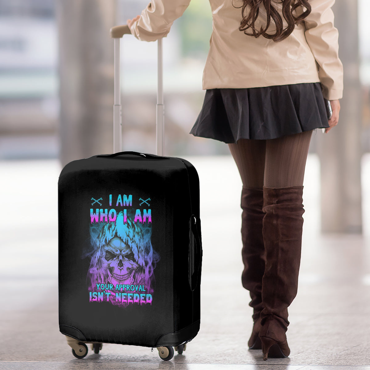 I Am Who I Am Your Approval Isn't Needed Luggage Cover - Wonder Print Shop