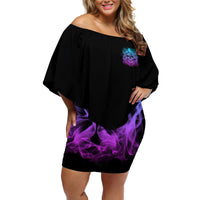 I Am Who I Am Your Approval Isn't Needed Off Shoulder Short Dress - Wonder Print Shop