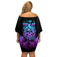 I Am Who I Am Your Approval Isn't Needed Off Shoulder Short Dress - Wonder Print Shop
