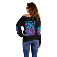 I Am Who I Am Your Approval Isn't Needed Off Shoulder Sweater - Wonder Print Shop
