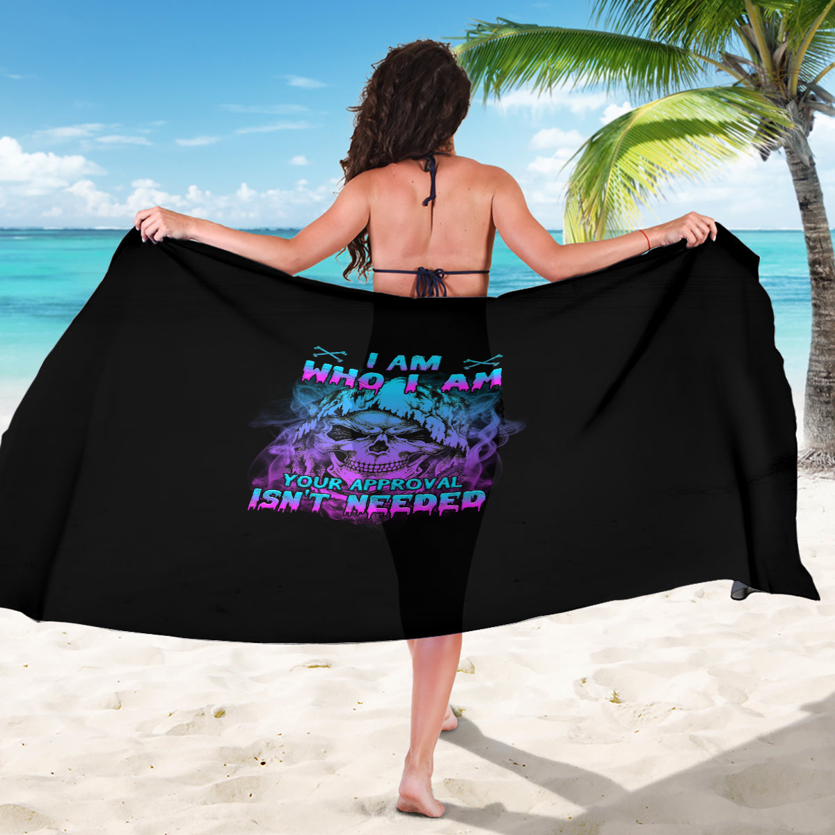 I Am Who I Am Your Approval Isn't Needed Sarong - Wonder Print Shop