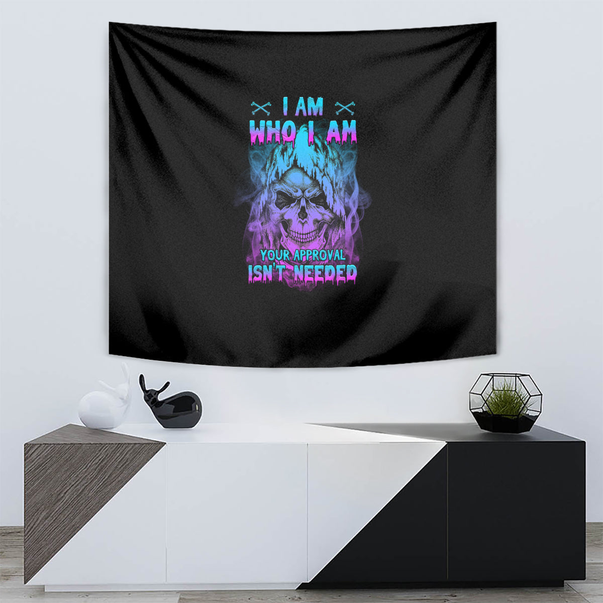 I Am Who I Am Your Approval Isn't Needed Tapestry - Wonder Print Shop
