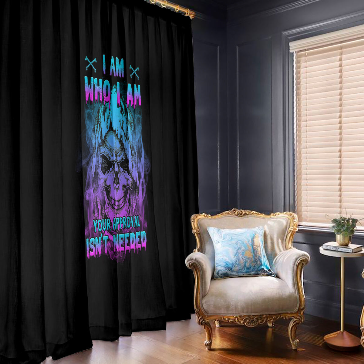 I Am Who I Am Your Approval Isn't Needed Window Curtain - Wonder Print Shop