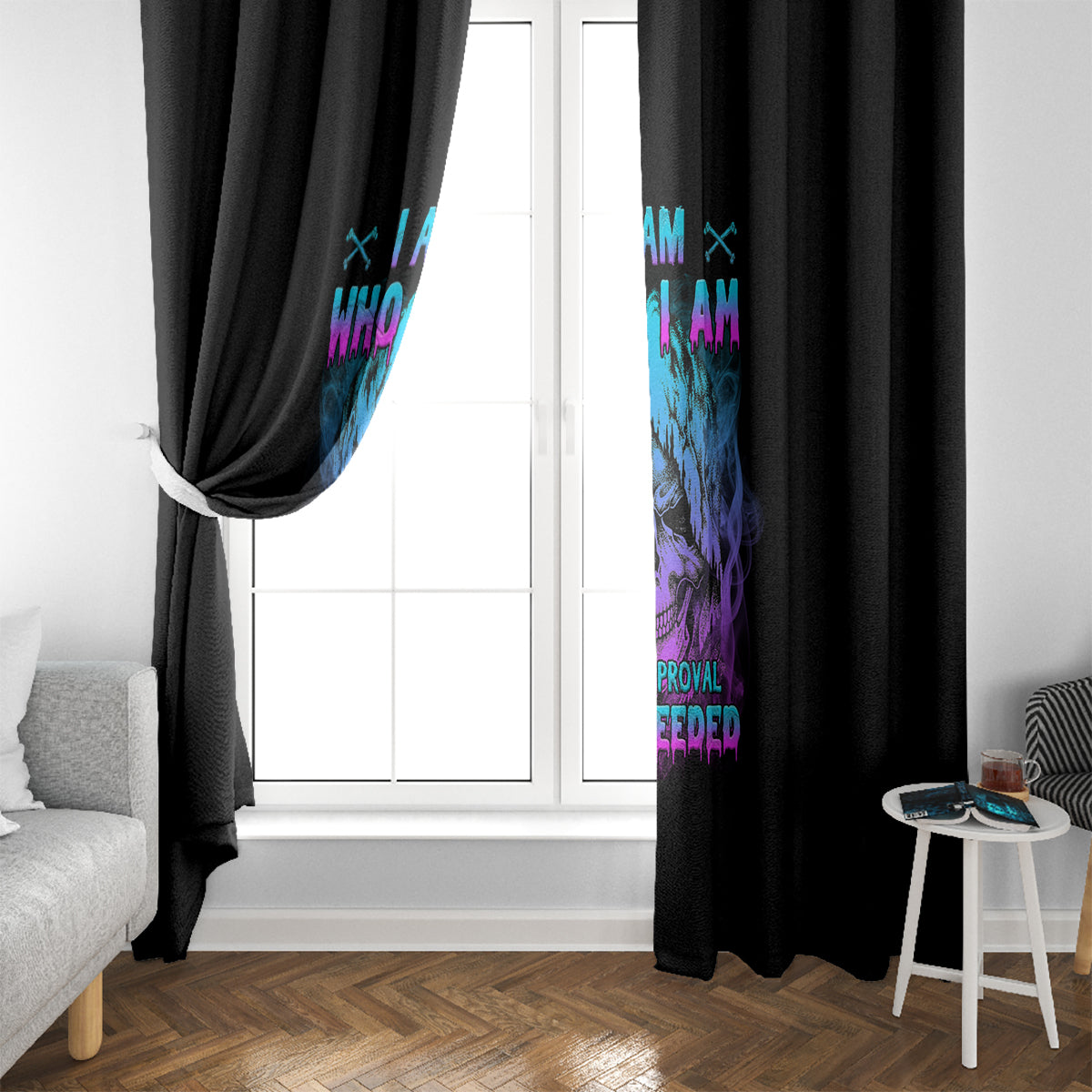 I Am Who I Am Your Approval Isn't Needed Window Curtain - Wonder Print Shop