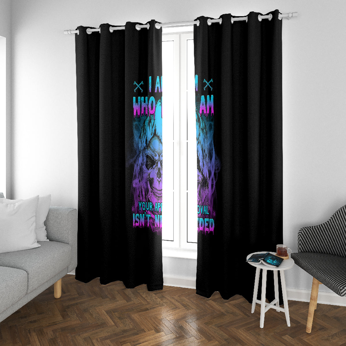 I Am Who I Am Your Approval Isn't Needed Window Curtain - Wonder Print Shop