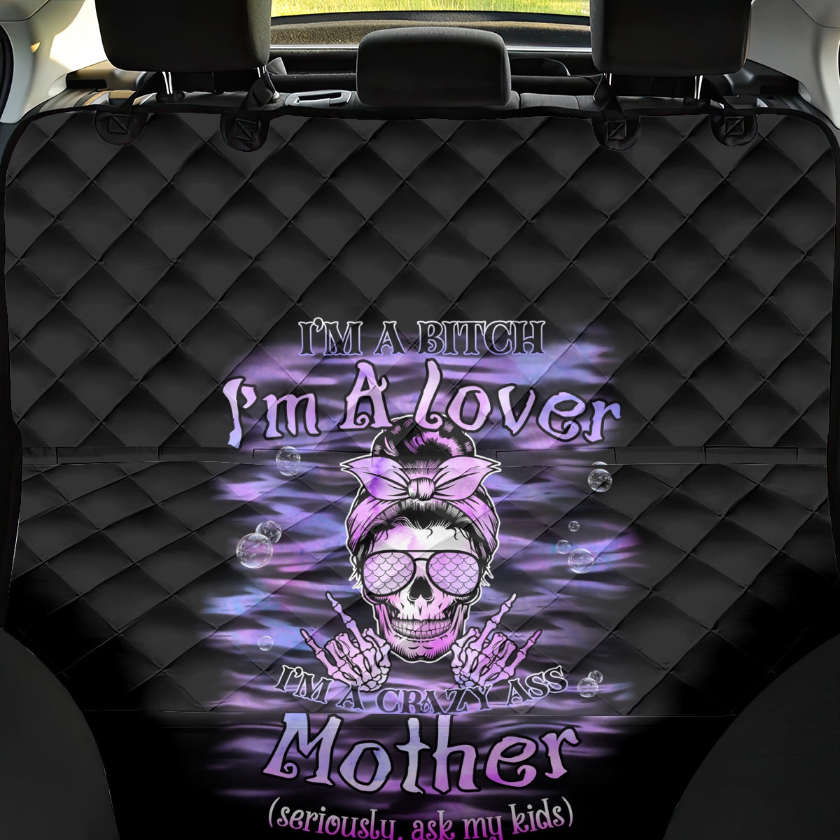 I'm A B I'm A Lover I'm A Crazy Mother Back Car Seat Cover - Wonder Print Shop