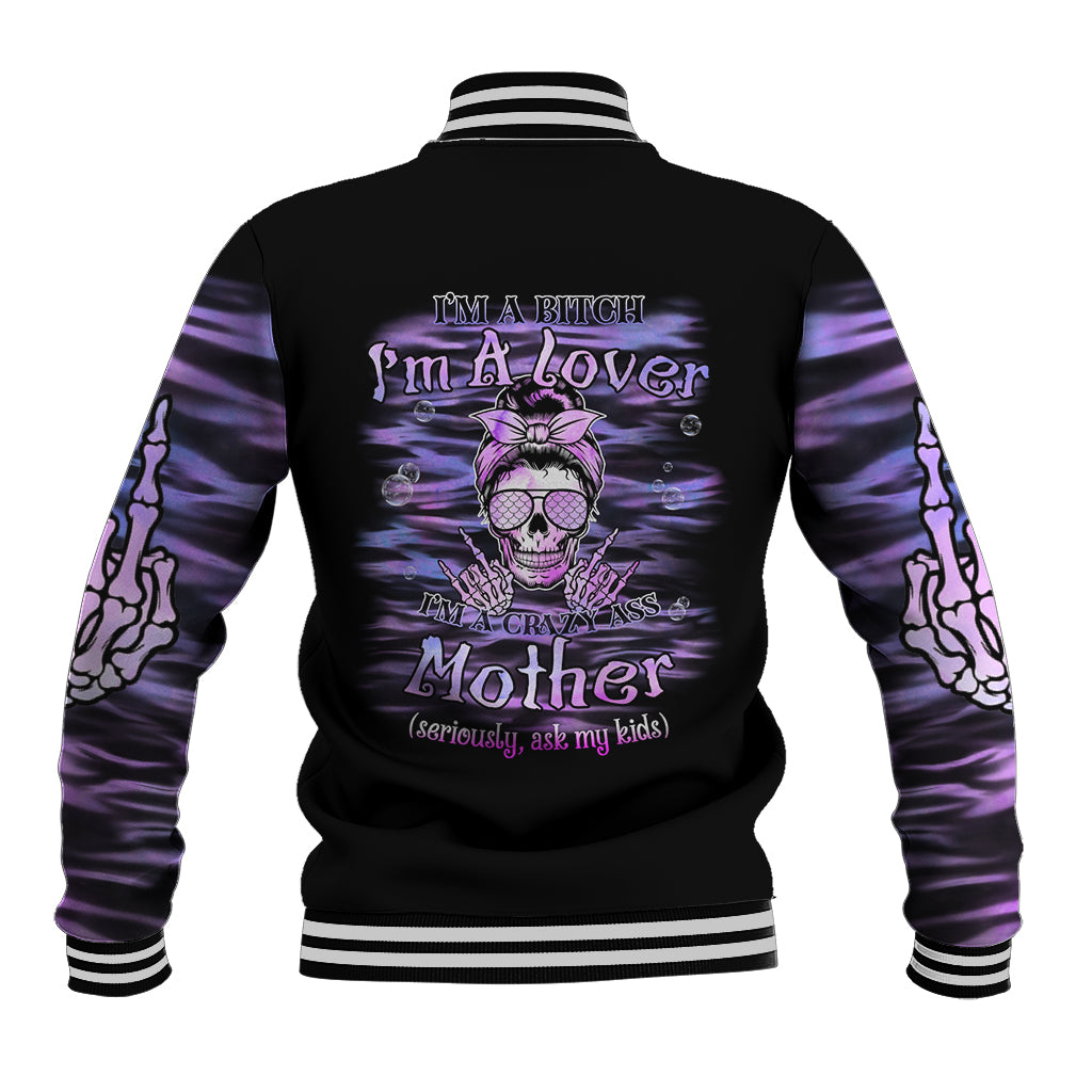 I'm A B I'm A Lover I'm A Crazy Mother Baseball Jacket - Wonder Print Shop