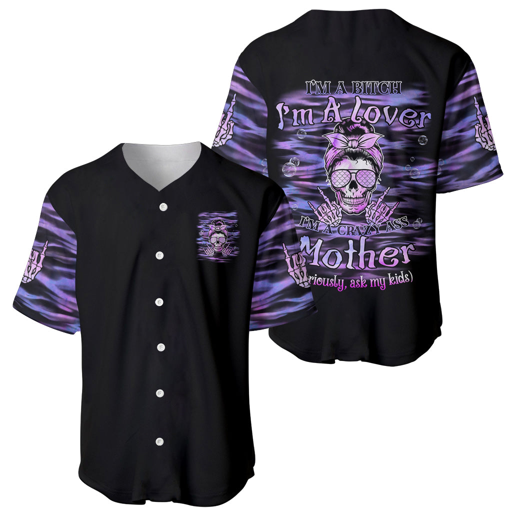 I'm A B I'm A Lover I'm A Crazy Mother Baseball Jersey - Wonder Print Shop
