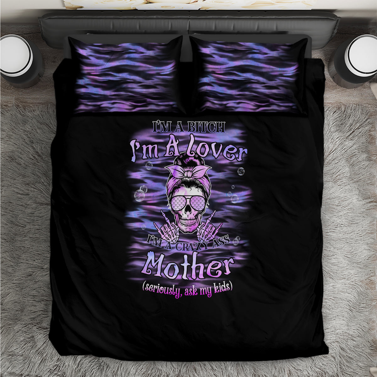 I'm A B I'm A Lover I'm A Crazy Mother Bedding Set - Wonder Print Shop