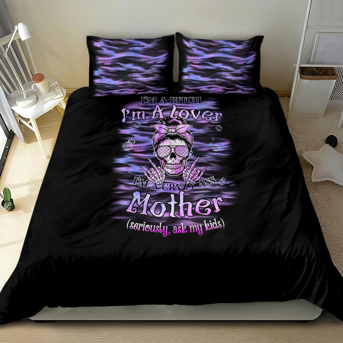 I'm A B I'm A Lover I'm A Crazy Mother Bedding Set - Wonder Print Shop