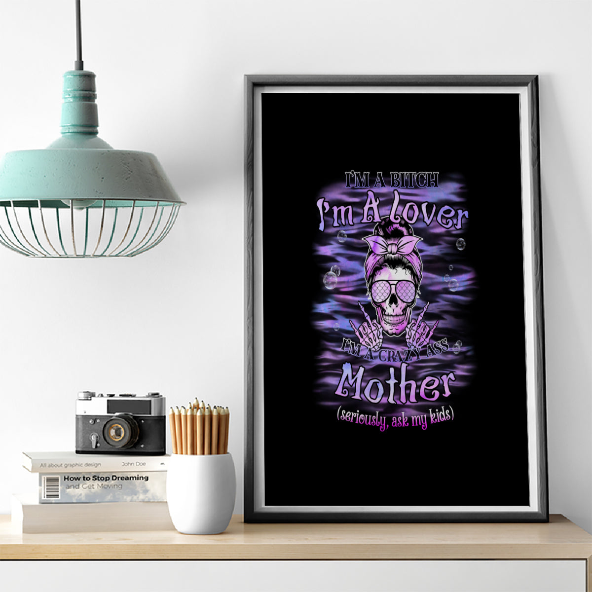 I'm A B I'm A Lover I'm A Crazy Mother Canvas Wall Art - Wonder Print Shop