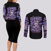 I'm A B I'm A Lover I'm A Crazy Mother Couples Matching Long Sleeve Bodycon Dress and Long Sleeve Button Shirt - Wonder Print Shop