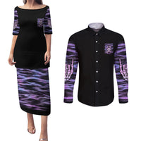I'm A B I'm A Lover I'm A Crazy Mother Couples Matching Puletasi Dress and Long Sleeve Button Shirt - Wonder Print Shop