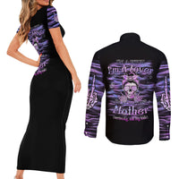 I'm A B I'm A Lover I'm A Crazy Mother Couples Matching Short Sleeve Bodycon Dress and Long Sleeve Button Shirt - Wonder Print Shop