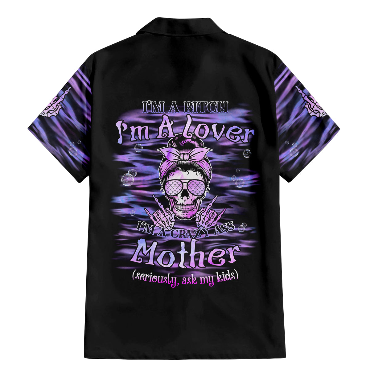 I'm A B I'm A Lover I'm A Crazy Mother Family Matching Mermaid Dress and Hawaiian Shirt - Wonder Print Shop