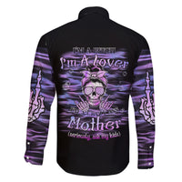 I'm A B I'm A Lover I'm A Crazy Mother Family Matching Off Shoulder Long Sleeve Dress and Hawaiian Shirt - Wonder Print Shop