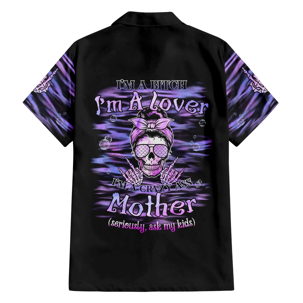 I'm A B I'm A Lover I'm A Crazy Mother Family Matching Off Shoulder Maxi Dress and Hawaiian Shirt - Wonder Print Shop