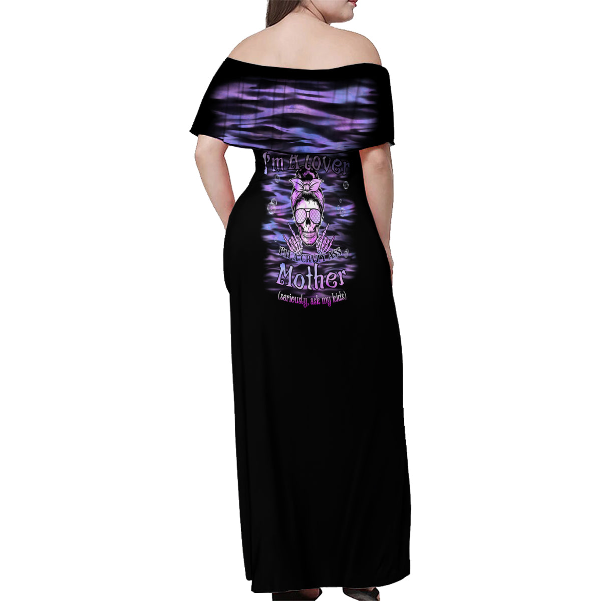 I'm A B I'm A Lover I'm A Crazy Mother Family Matching Off Shoulder Maxi Dress and Hawaiian Shirt - Wonder Print Shop