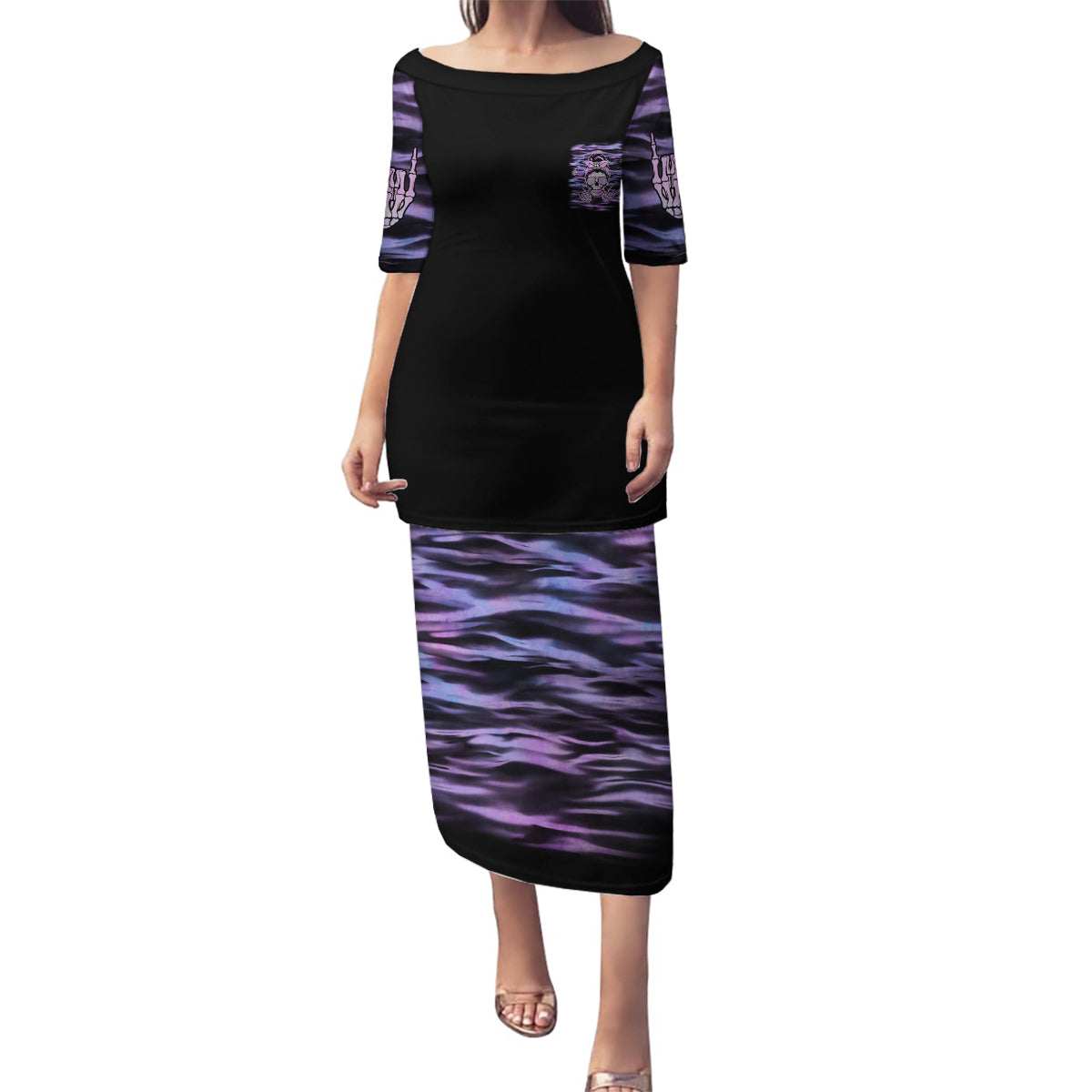 I'm A B I'm A Lover I'm A Crazy Mother Family Matching Puletasi Dress and Hawaiian Shirt - Wonder Print Shop