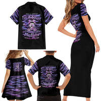 I'm A B I'm A Lover I'm A Crazy Mother Family Matching Short Sleeve Bodycon Dress and Hawaiian Shirt - Wonder Print Shop