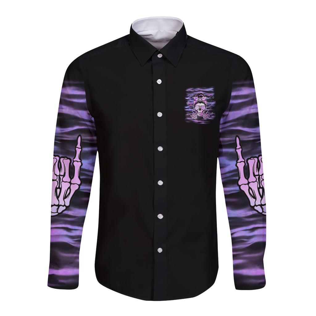 I'm A B I'm A Lover I'm A Crazy Mother Long Sleeve Button Shirt - Wonder Print Shop