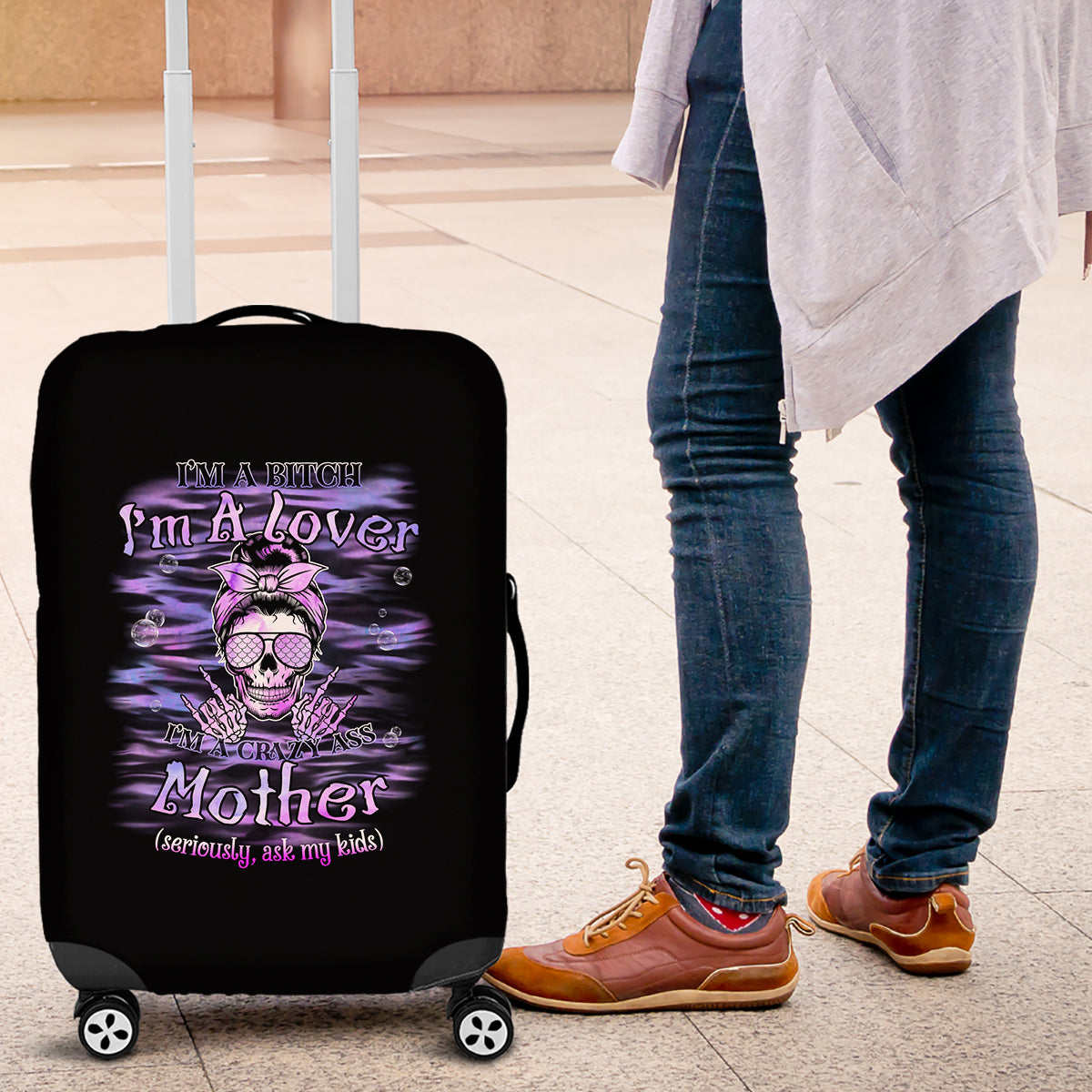I'm A B I'm A Lover I'm A Crazy Mother Luggage Cover - Wonder Print Shop