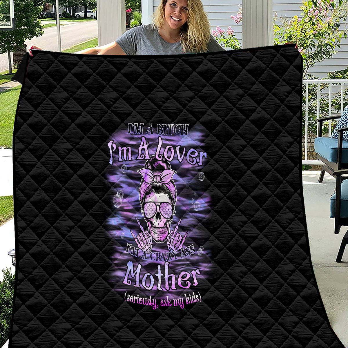 I'm A B I'm A Lover I'm A Crazy Mother Quilt - Wonder Print Shop