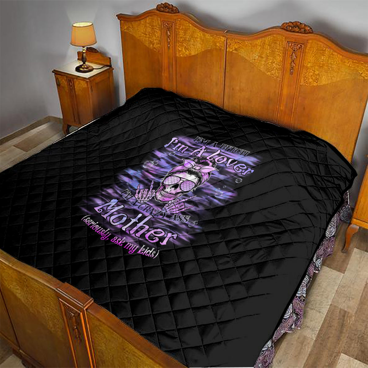 I'm A B I'm A Lover I'm A Crazy Mother Quilt - Wonder Print Shop