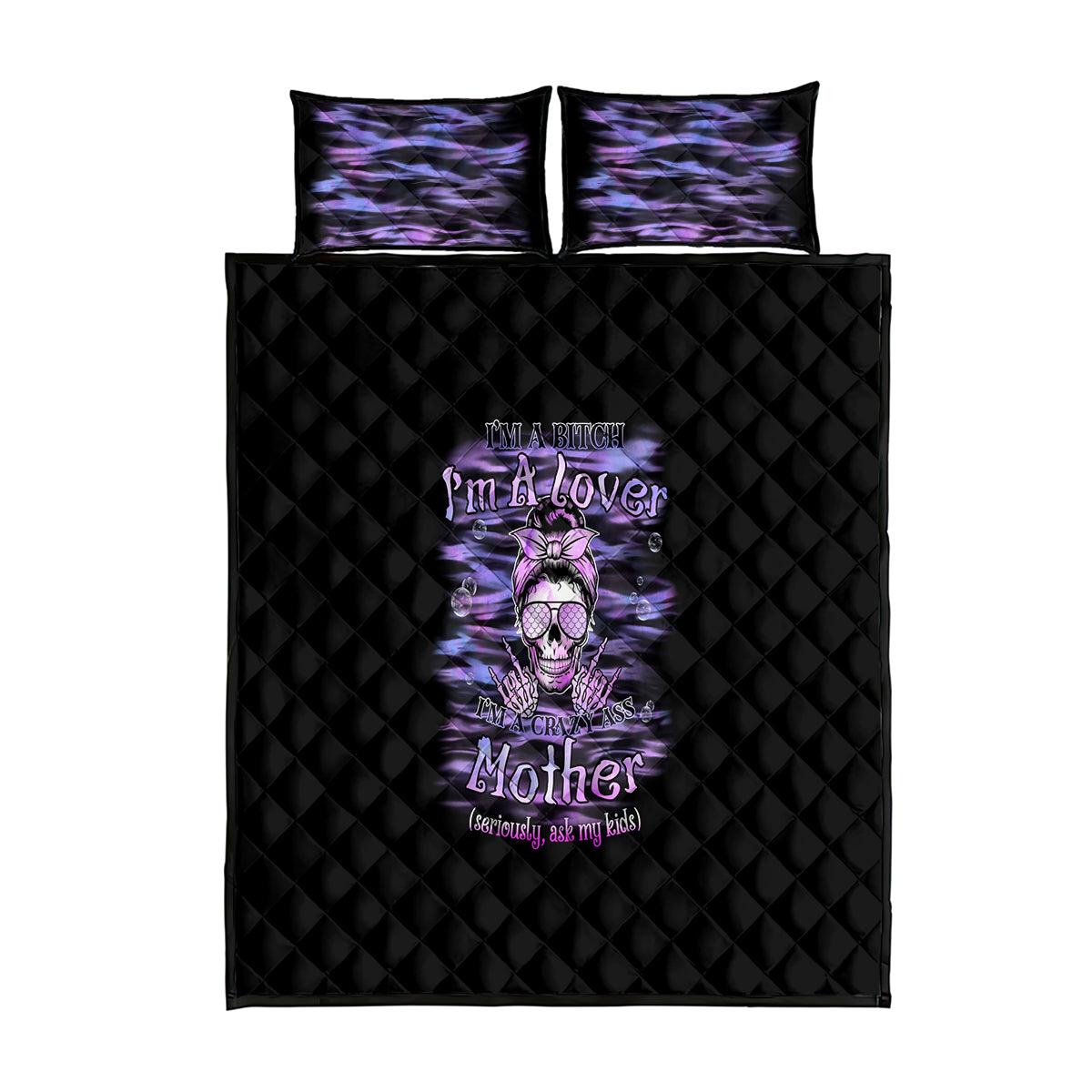 I'm A B I'm A Lover I'm A Crazy Mother Quilt Bed Set - Wonder Print Shop