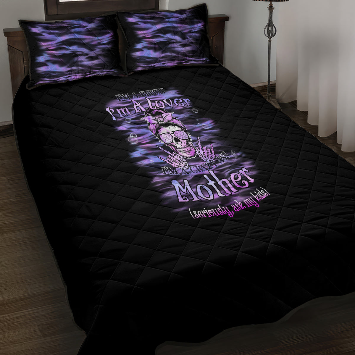 I'm A B I'm A Lover I'm A Crazy Mother Quilt Bed Set - Wonder Print Shop