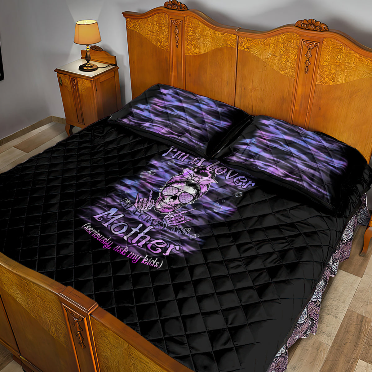 I'm A B I'm A Lover I'm A Crazy Mother Quilt Bed Set - Wonder Print Shop