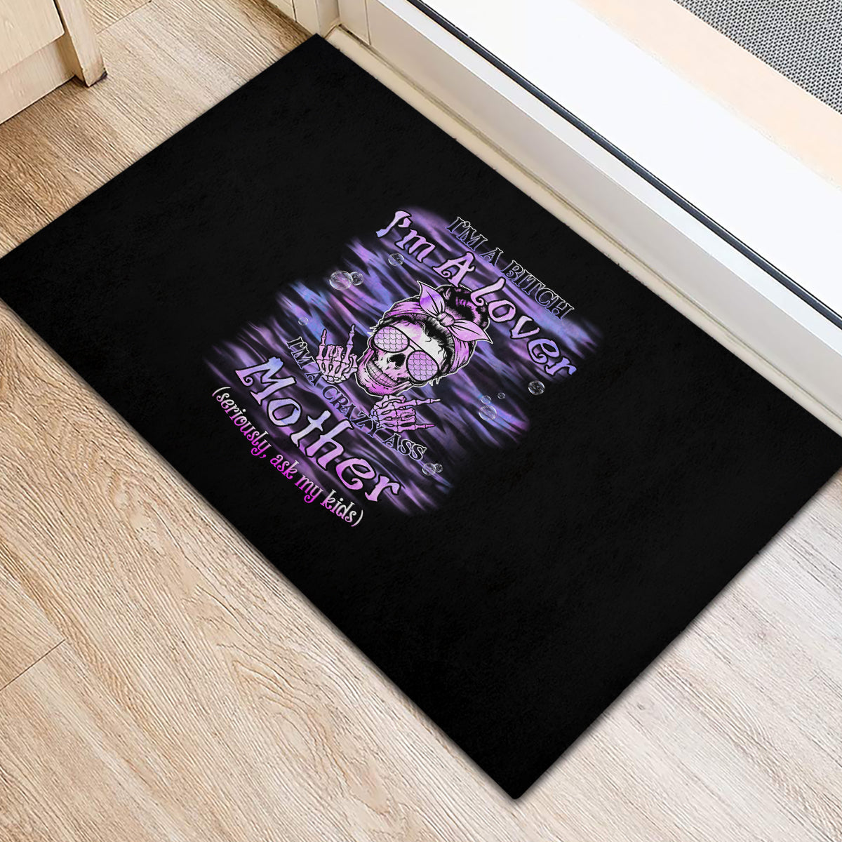 I'm A B I'm A Lover I'm A Crazy Mother Rubber Doormat - Wonder Print Shop
