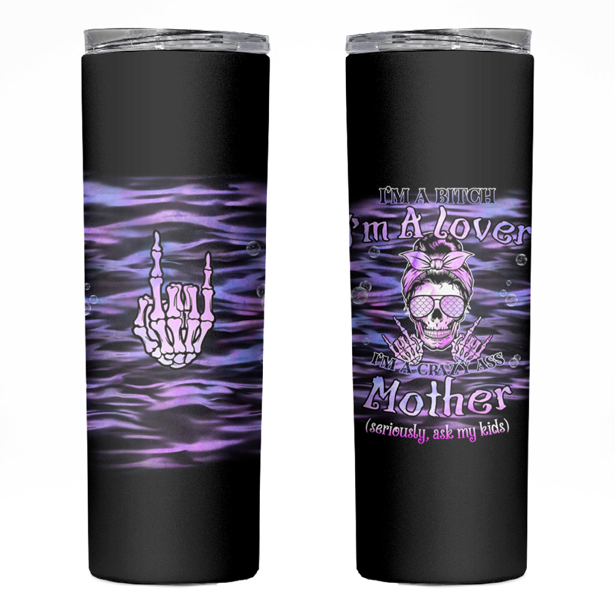 I'm A B I'm A Lover I'm A Crazy Mother Skinny Tumbler - Wonder Print Shop