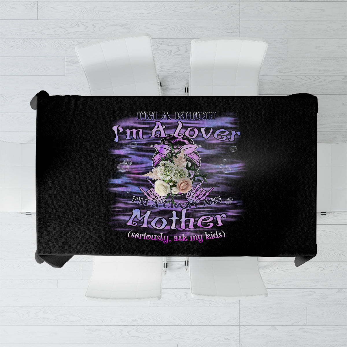 I'm A B I'm A Lover I'm A Crazy Mother Tablecloth - Wonder Print Shop