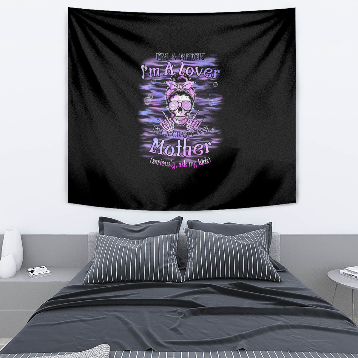 I'm A B I'm A Lover I'm A Crazy Mother Tapestry - Wonder Print Shop