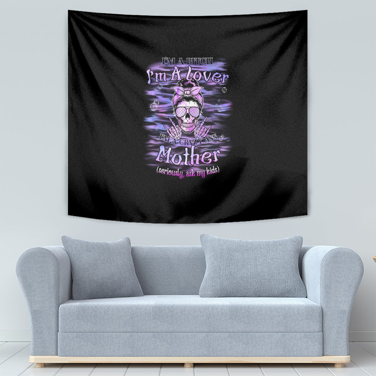 I'm A B I'm A Lover I'm A Crazy Mother Tapestry - Wonder Print Shop