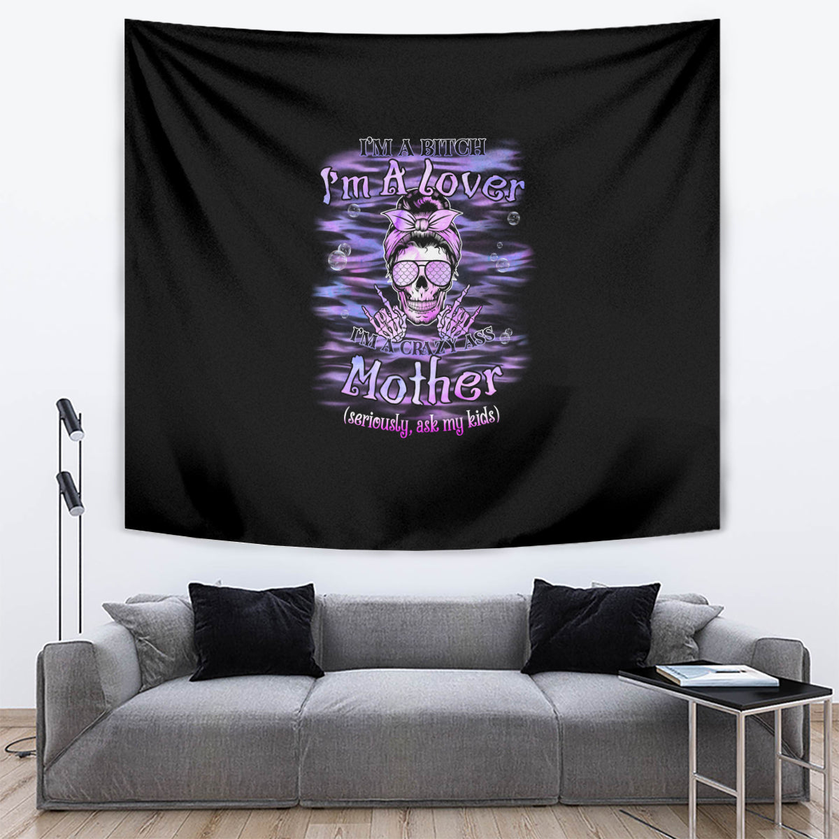 I'm A B I'm A Lover I'm A Crazy Mother Tapestry - Wonder Print Shop