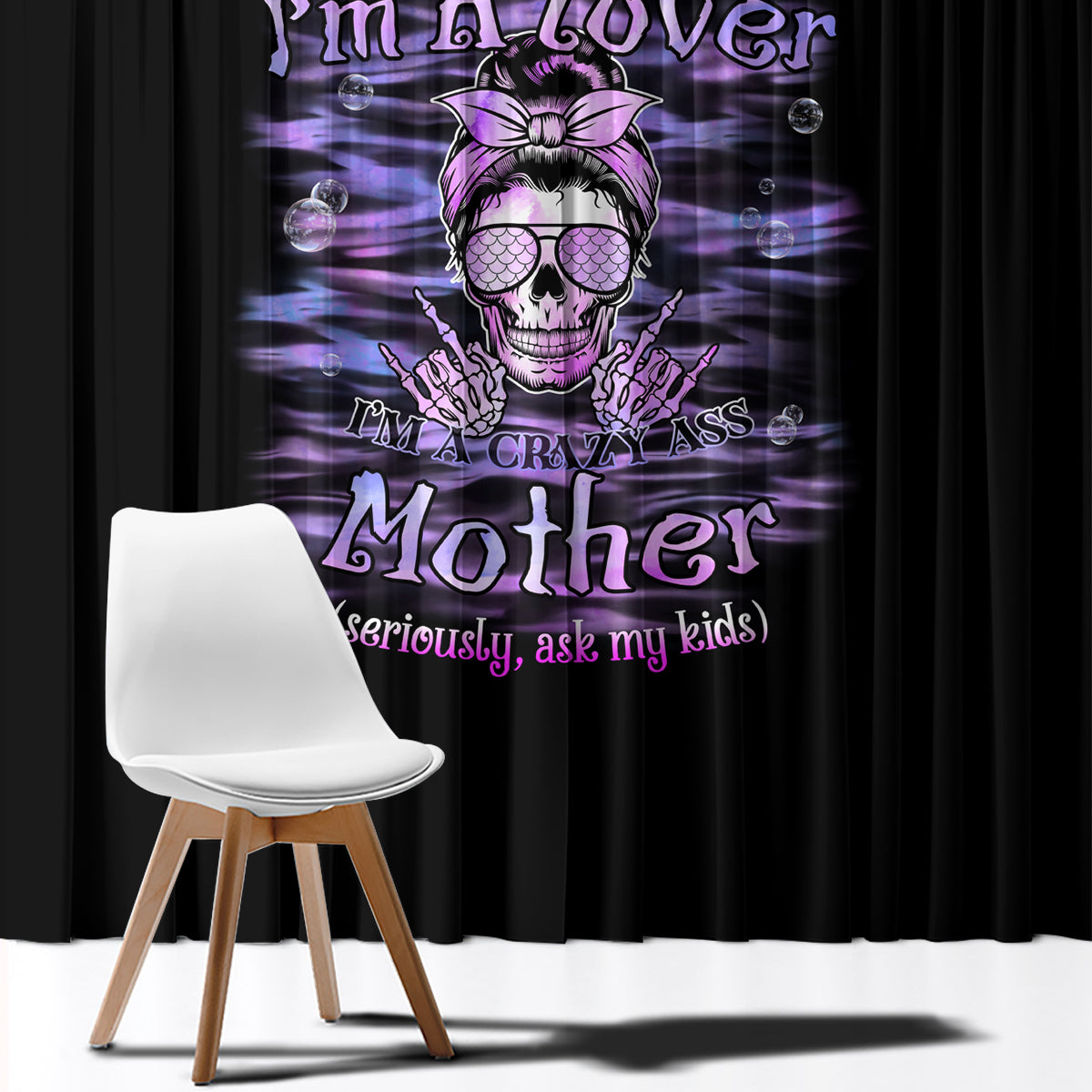 I'm A B I'm A Lover I'm A Crazy Mother Window Curtain - Wonder Print Shop