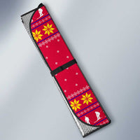 Bon Nadal Andorra Christmas Auto Sun Shade with Fox Snowy Trees and Andorran Flag - Wonder Print Shop